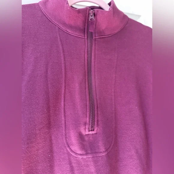 A New Day XL Half-Zip Pullover Sweatshirt Purple Long Sleeve Cozy Casual Top - Picture 2 of 4